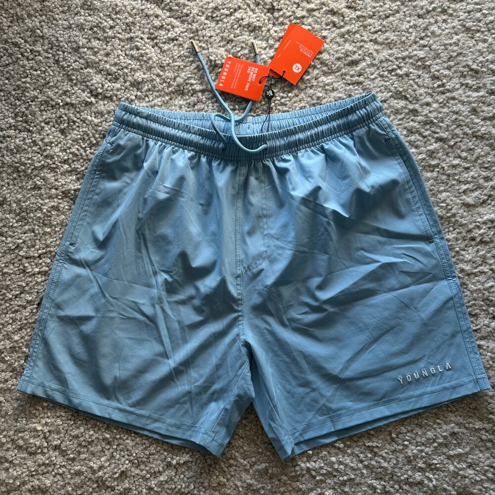 Men's YoungLA 136 RevealSwimShorts (water-repellent) XL NWT CarolinaBlue